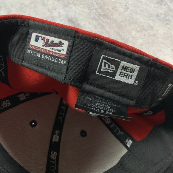 New Era Washington Nationals Hat Mens 7 3/8 Red On-Field Fitted Cap MLB - Picture 8 of 8
